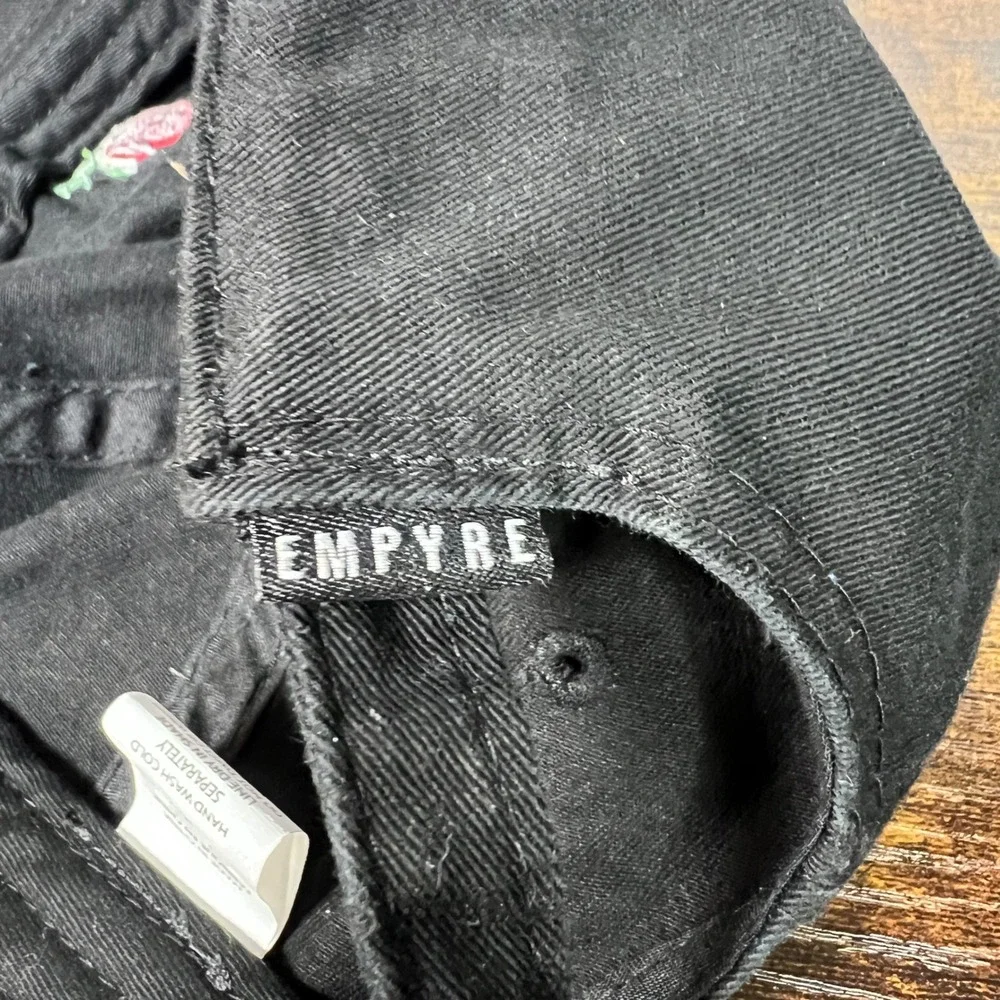 Empyre Rose Embroidered Black Dad Hat Adjustable Baseball Cap OSFM
